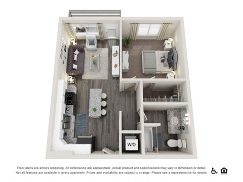 bedroom floor plan | luxury apartments in towson md | the mille brookhaven apartment at Copper 87, West Jordan